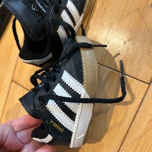 NWOT Adidas Kids Black Samba Sneakers - Size 3